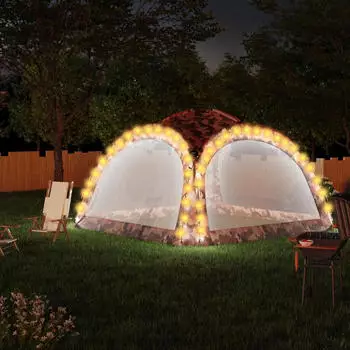 vidaXL Partyzelt mit LED und 4 Seitenwänden 3,6 x 3,6 x 2,3 m tarnfarben (93078)