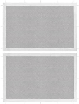 vidaXL Partyzelt-Seitenwände 2 Stk. Mesh weiß und schwarz (45121)