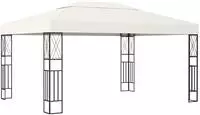 vidaXL Pavillon 3&times;4 m Creme Stoff
