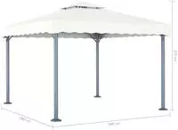 vidaXL Pavillon 300 x 300 cm Creme Aluminium