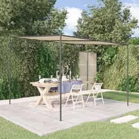 vidaXL Pavillon Beige 3x3 m 180 g/m2 Stoff und Stahl