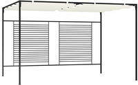 vidaXL Pavillon mit Ausziehbarem Dach 3x4x2,3 m Cremewei&szlig; 180 g/m&sup2;
