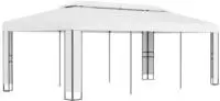 vidaXL Pavillon mit Doppeldach 3 x 6 m Wei&szlig;