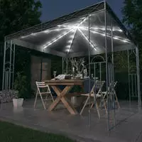 Pavillon Mit Led-lichterkette 300x300 Cm Anthrazit Vidaxl