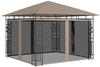 vidaXL Pavillon mit Moskitonetz 3 x 3 x 2,73 m taupe 180 g/m² (312251)