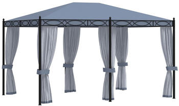 vidaXL Pavillon mit Mückennetzen 3 x 4 m anthrazit Stahl (48057)