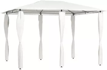 vidaXL Pavillon mit Pfostenabdeckungen 3 x 4 x 2,6 m creme 160 g/m² (313611)