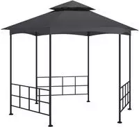 Pavillon Mit Seitenw&auml;nden 3,1x2,7 M Anthrazit Vidaxl