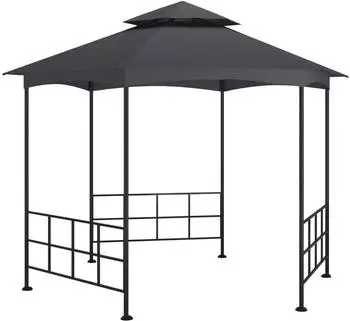 vidaXL Pavillon mit Seitenwänden 3,1 x 2,7 m anthrazit (313933)