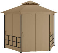 vidaXL Pavillon mit Seitenw&auml;nden 3,1x2,7 m Taupe