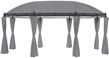 vidaXL Pavillon mit Vorhängen 520 x 349 x 255 cm anthrazit (48035)