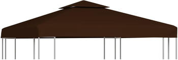 vidaXL Pavillon-Dachplane mit Kaminabzug 310 g/m² 3 x 3 m braun (46615)