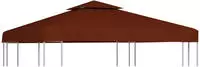 vidaXL Pavillon-Dachplane mit Kaminabzug 310 g/m&sup2; 3x3 m Terrakotta