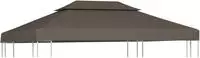 vidaXL Pavillon-Dachplane mit Kaminabzug 310 g/m&sup2; 4x3 m Taupe