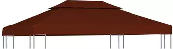 vidaXL Pavillon-Dachplane mit Kaminabzug 310 g/m² 4 x 3 m terrakotta (46618)