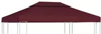 vidaXL Pavillon-Dach mit L&uuml;ftungsdach 310 g/m&sup2; 4x3 m Bordeauxrot