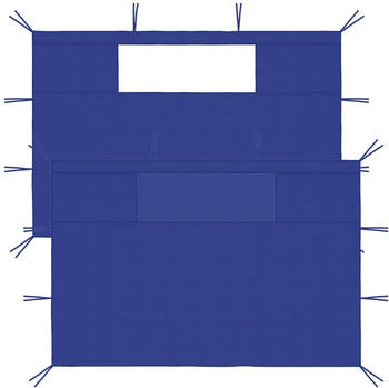 vidaXL Pavillon-Seitenwände mit Fenstern 2 Stk. blau (3070418)