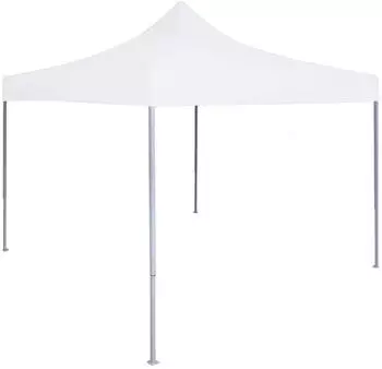 vidaXL Profi-Partyzelt faltbar 3 x 3 m Stahl weiß (48860)