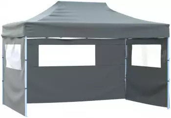 vidaXL Faltzelt mit 3 W&auml;nden 3 x 4,5 m anthrazit (44973)