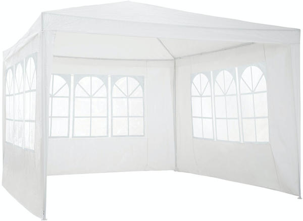 TecTake Pavillon Baraban 3 x 3 m mit 3 Seitenteilen weiß