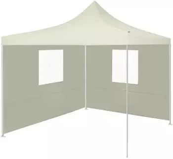 vidaXL Faltzelt mit 2 Wänden 3 x 3 m cremeweiß (44960)