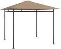 vidaXL Pavillon 3x3x2,7 m Taupe 180 g/m&sup2;