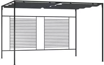 vidaXL Pavillon mit ausziehbarem Dach 4 x 3 x 2,3 m anthrazit 180 g/m² (313625)