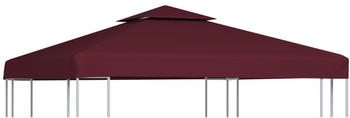 vidaXL Pavillon-Dachplane mit Kaminabzug 310 g/m² 3 x 3 m weinrot (44757)