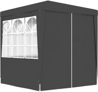 vidaXL Profi-Partyzelt mit Seitenw&auml;nden 2&times;2m Anthrazit 90 g/m&sup2;