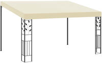 vidaXL Wand-Pavillon 4x3x2,5 m Cremewei&szlig;