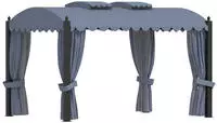 vidaXL Pavillon mit Vorh&auml;ngen 3 x 4 m Anthrazit Stahl