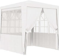 vidaXL Profi-Partyzelt mit Seitenw&auml;nden 2&times;2m Wei&szlig; 90 g/m&sup2;