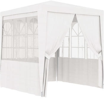 vidaXL Profi-Partyzelt mit Seitenw&auml;nden 2 x 2 m wei&szlig; 90 g/m&sup2; (48516)