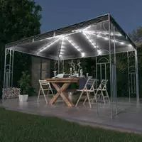 Pavillon Mit Led-lichterkette 400x300 Cm Anthrazit - Vidaxl