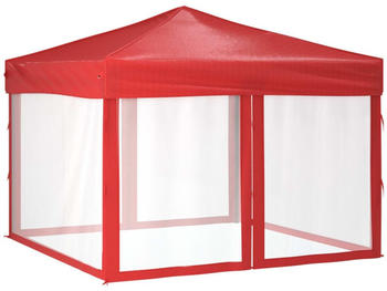 vidaXL Party tent with insectproof side walls (3 x 3 m) - red