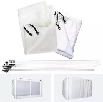 MCW 4er-Set Seitenwand f&uuml;r Pergola MCW-J32 4x3m wei&szlig;