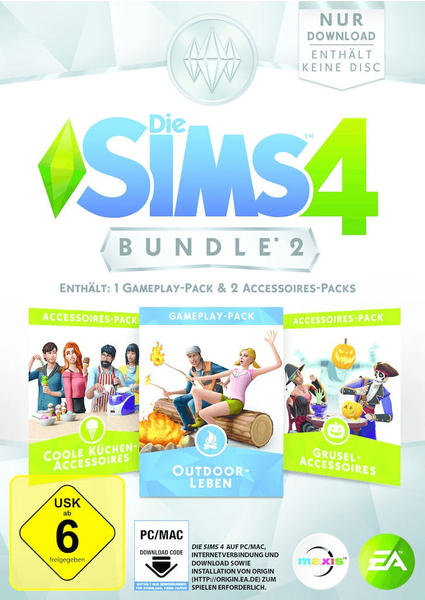 Die Sims 4: Bundle 2 - Outdoor-Leben + Coole Küchen- + Grusel-Accessories (Add-On) (PC/Mac)