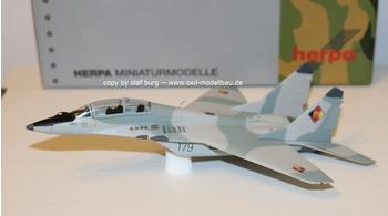 HERPA MiG-29UB – Jagdfliegergeschwader 3 „Wladimir Komarow“, Kampfflieger, NVA/LSK (East German Air Force) Gurevich, Preschen AB, DDR Sammlung, Miniaturmodelle, Sammler, Bastler – Maßstab 1:72