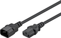 Goobay 68602 Kaltger&auml;te Verl&auml;ngerung, 1,5 m, Schwarz, 1.5 m - Ger&auml;testecker C14