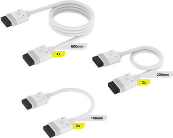 Corsair iCUE LINK Cable Kit mit geraden Anschlüssen weiß (CL-9011126-WW)
