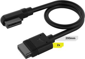 Corsair iCUE LINK Cable, 2x 200mm with Straight/Slim 90° connectors Black (CL-9011123-WW)