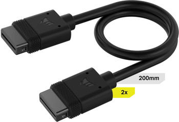 Corsair iCUE LINK-Kabel, 2x 200 mm mit geraden Anschlüssen schwarz (CL-9011120-WW)