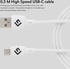 Floating Grip USB-C-Kabel mit Silikonummantelung 0,5m weiß