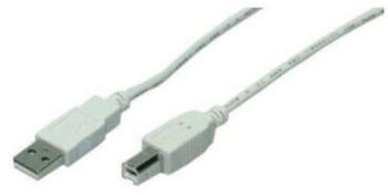 LogiLink CU0008 3m Kabel USB 2.0 Anschluss A->B 2x Stecker grau
