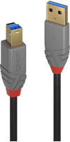 Lindy 36741 USB Kabel USB 3.2 Gen 1 (3.1 Gen 1) 1 m USB A USB B 5 Gbit/s Schwarz
