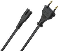 Strom Anschlusskabel [1x Euro-Stecker - 1x Kleinger&auml;te-Buchse C7] 5.00 m Schwarz