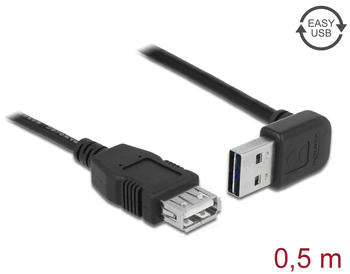 DeLock USB 2.0 A Verlängerung gewinkelt 0,5m (85185)