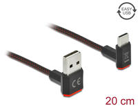 Delock USB-Kabel USB 2.0 USB-A Stecker, USB-C&reg; Stecker 0.20m Schwarz 85274