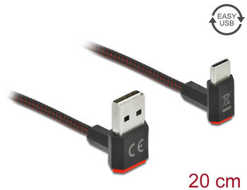 DeLock USB 2.0 A-C gewinkelt 0,2m (85274)