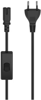 Hama Euro Stromkabel mit Schalter 2m (00223274)